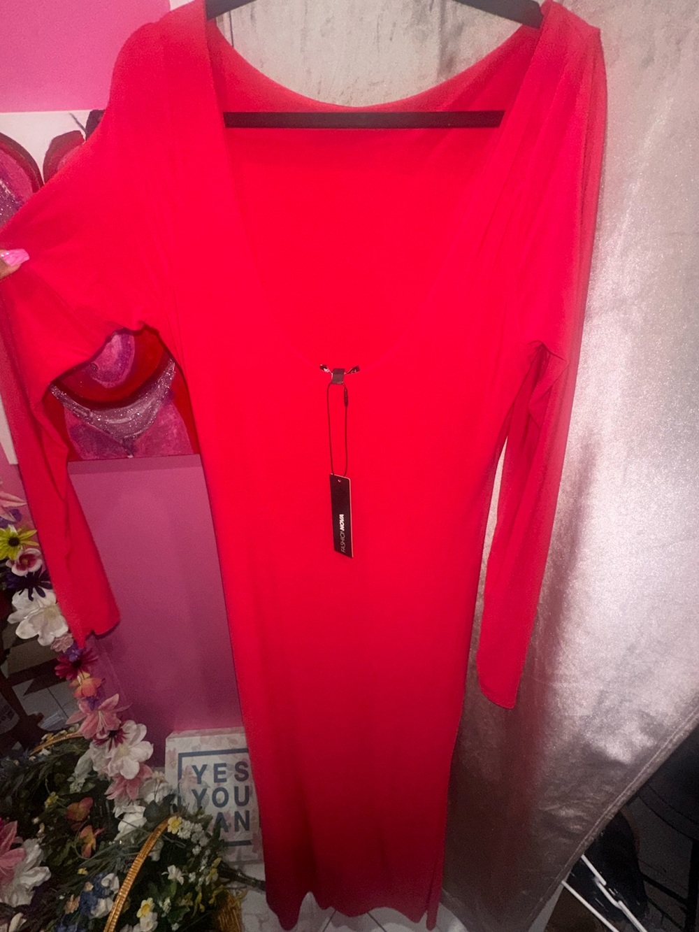 NWT Fashion Nova Eloise Boat Neck Maxi Dress – Size 1X - Picture 3 of 9